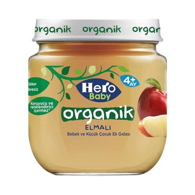 HERO BABY ORGANIK MAMA KAVANOZ 120 GR ELMA