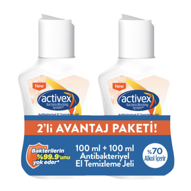 ACTIVEX EL TEMIZLEME JELI 2*100 ML