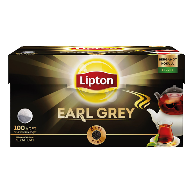 LIPTON CAY EARL GREY DEMLIK POSET 100LU 320 GR