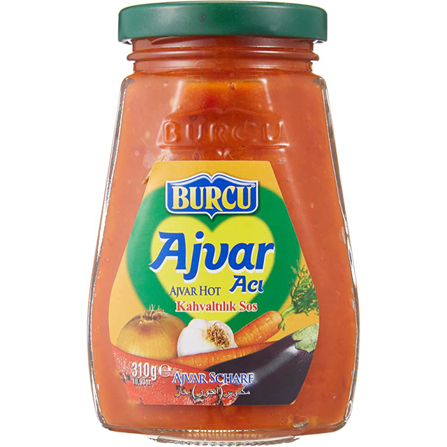 BURCU AJVAR 310 GR ACI KAVANOZ