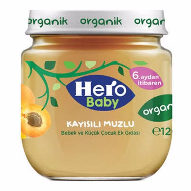 HERO BABY ORGANIK MAMA KAVANOZ 120 GR KAYISI MUZ