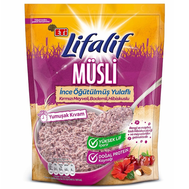 ETI LIFALIF 250 GR MUSLI KIRMIZI MEYVE BADEM HIBISKUS