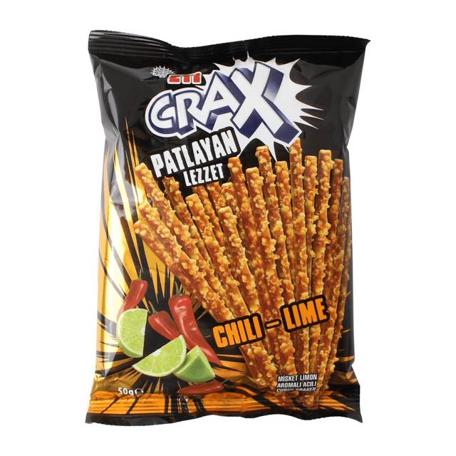 ETI KRAKER CRAX CUBUK 50 GR PATLAYAN LEZZET CHILI LIME