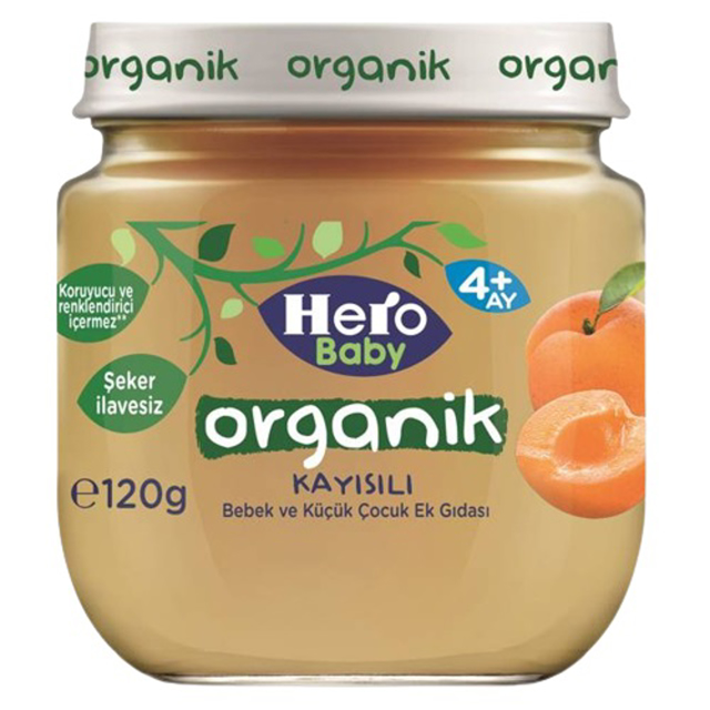 HERO BABY ORGANIK MAMA KAVANOZ 120 GR KAYISI