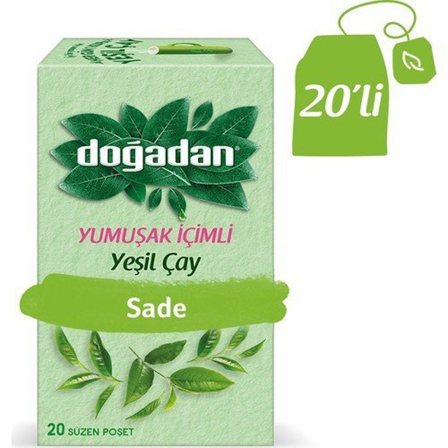 DOGADAN YESIL CAY YUMUSAK ICIMLI 20'LI 22 GR