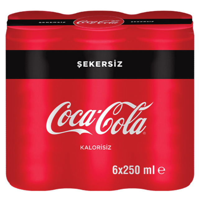 COCA COLA SEKERSIZ 6*250 ML 