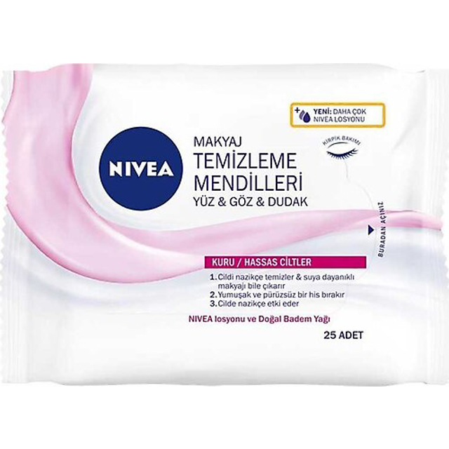 NIVEA MAKYAJ TEMIZLEME MENDILI NORMAL CILTLER 25'LI