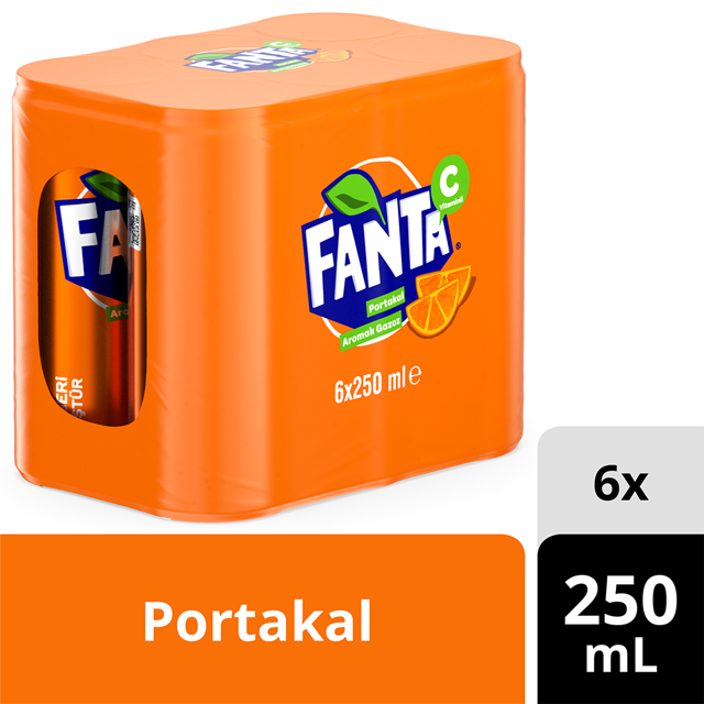 FANTA GAZOZ 6*250 ML PORTAKAL