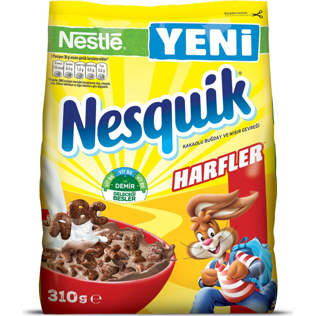 NESTLE NESQUIK 310 GR CIKOLATALI TAHIL GEV.HARFLER