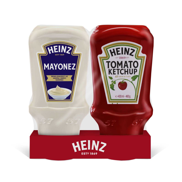 HEINZ KETCAP 460 GR+MAYONEZ 400 GR COMBO 