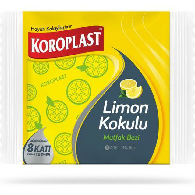 KOROPLAST LIMON KOKULU MUTFAK BEZI 3'LU